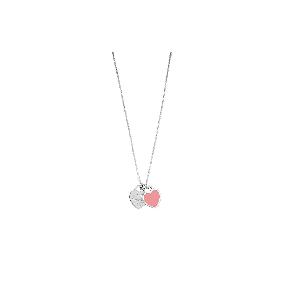 

Tiffany & Co. Кольє з підвіскою Tiffany Mini Double Heart для жінок Рожеве Срібло 28751249 Box