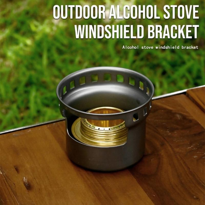 Aluminum Alloy Portable Stove Suitable for Camping Hiking Large Fuels Chamber Minimal Reloadings Easy Cleanups Windproof