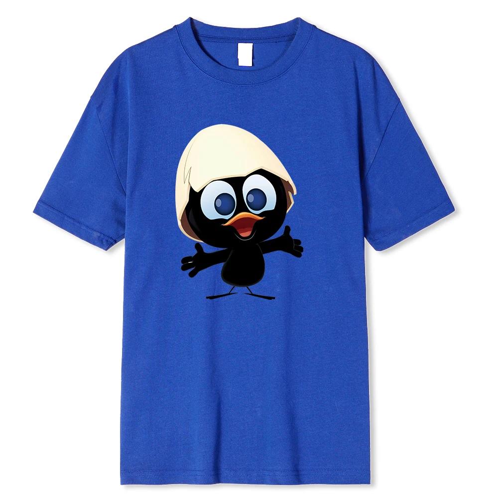 Sunlight T Shirt Big Size Calimero Cartoon pattern T Shirt Painted Funny Tshirt T Shirt