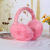 Orecchie da Animale Carine Morbide Paraorecchie Forma di Hamburger Accessori Abbigliamento Borsa Orsetto Peluche Paraorecchie Pieghevoli