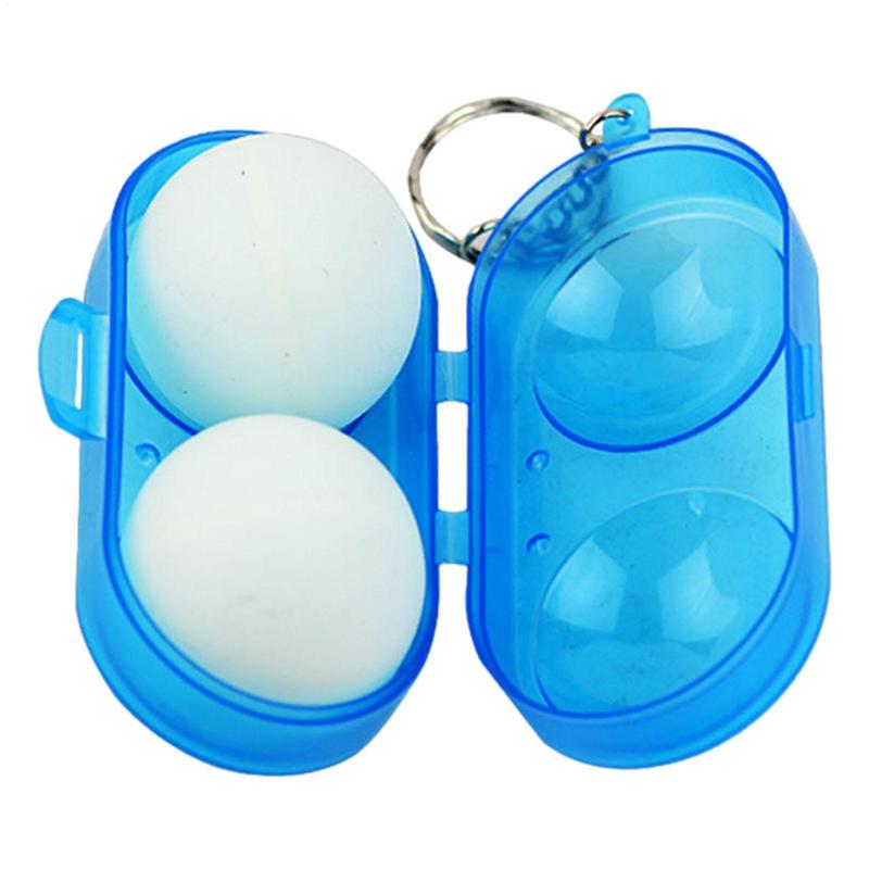 Table Tennis Ball Container Box Portable Ping Pong Ball Protection Box Hard Plastic Case With Keychain Table Tennis Accessories