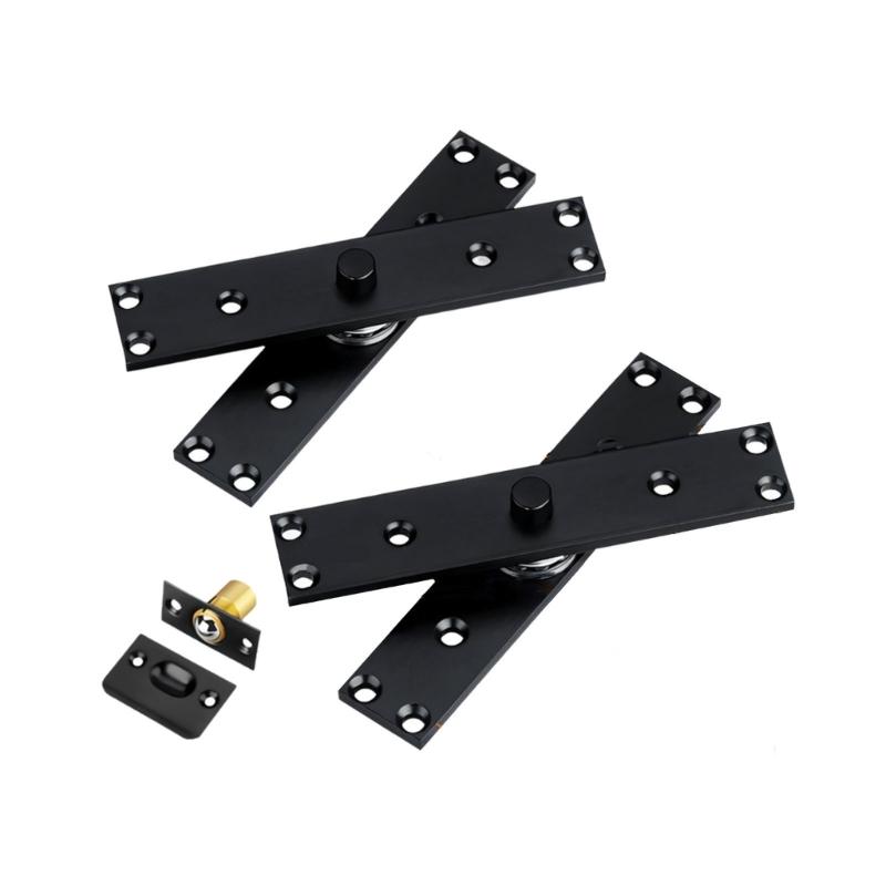 2Pcs Reliable 360 Degree Rotating Door Hinges Constructed From Corrosion Resistant Material For Solid Entrances