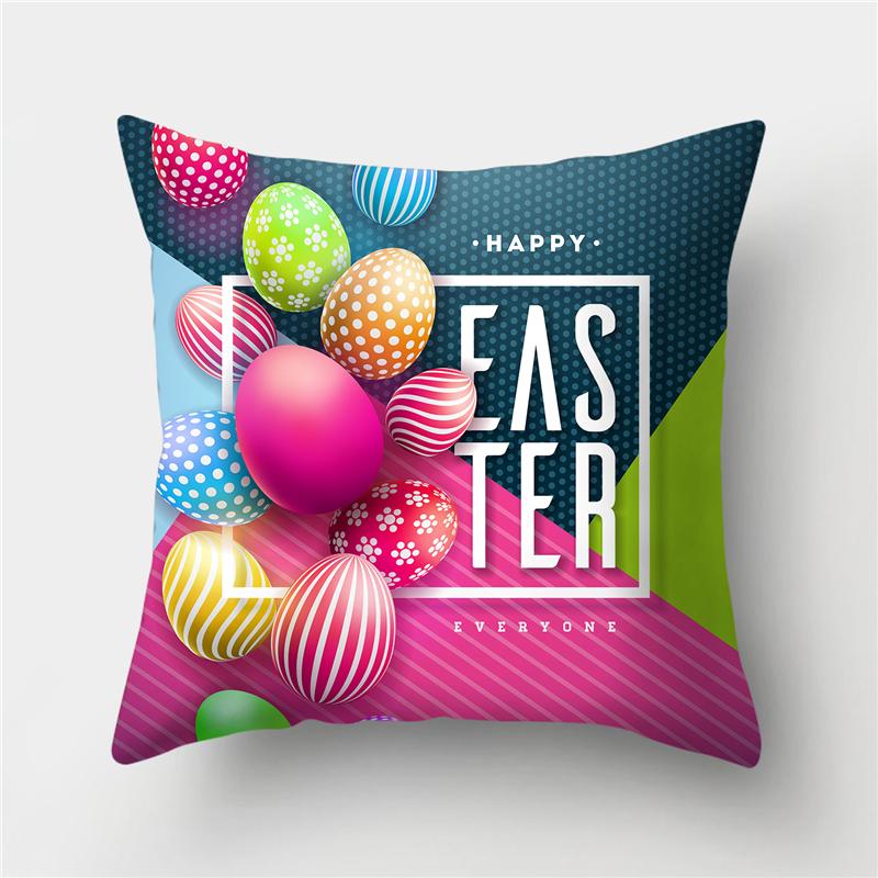 Easter Pillowcase Bunny Egg Rabbit Cus on Cover Happy Easter Decoration for Home Birthday Party Gifts for Kids