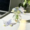 Handcrafted Floral Sculpture Hand-blown Glass Flower Bouquet Vase Mini Floral Decoration For Home Room Handmade Simulation
