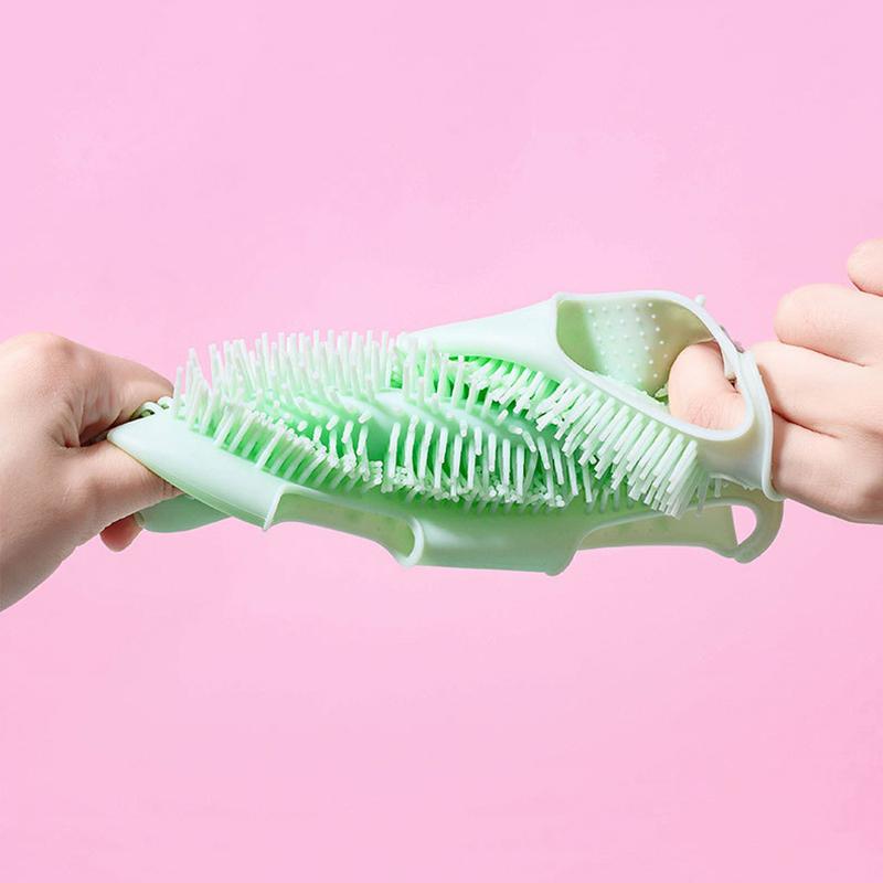 Silicone Bathing Brush Massager Shower Glove Cutin Removing Gloves Bath Brush Body Scrubber Body Exfoliating Skin Care Cleansing
