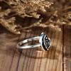 Vintage Female Silvery Color Floral Ring Silvery Color Engagement Flower Ring Bride Wedding Rings for Women