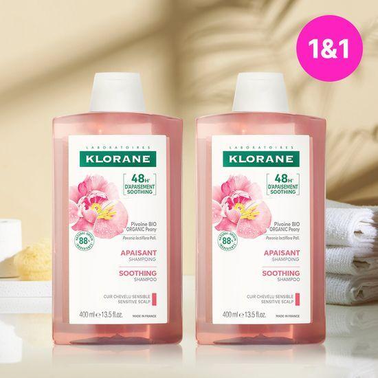 KLORANE Peony Shampoo Double Plan (400ml+400ml)