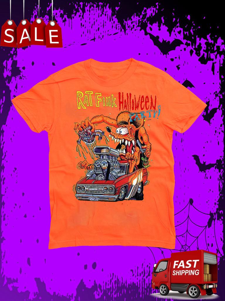 Happy HALLOWEEN Ed Roth Rat Fink Gift For Fan S2345XL Orange T-shirt TMB3384