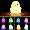Night Light Cute Penguin Silicone Touch Lamp for Soft Multicolor Glow Bedroom Lamp Led Usb Charging Eye Protection Child Light
