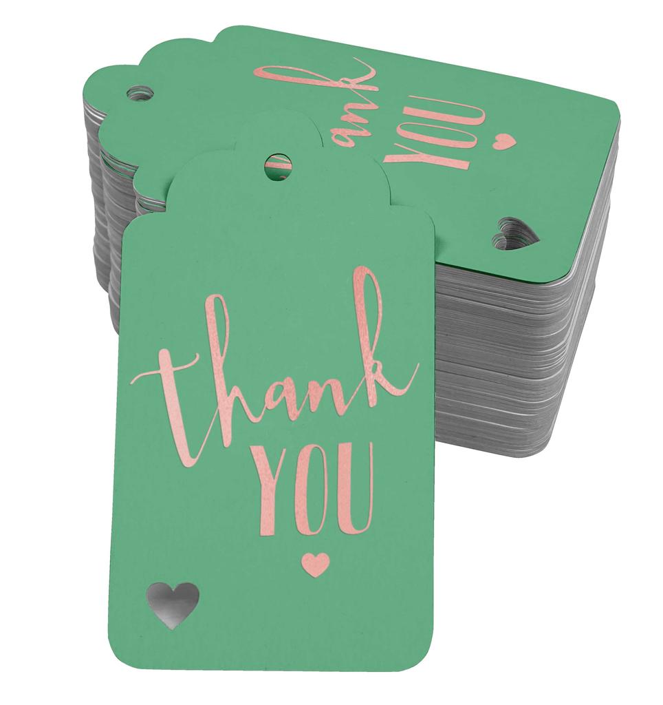 Inkdotpot ThankYou Bridal Shower-Baby Shower-Retirement-Wedding-Birthday Bottle Tag Real Gold Foil Favor Hang Tags Pack Of