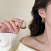 European Retro U-Shaped Stud Earrings - Elegant French Maillard Style
