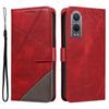 For OnePlus Nord CE4 Lite 5G/Oppo K12x 5G (China) Case Leather Wallet Shockproof Phone Cover Geometric Line