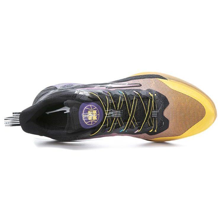 Erke Non-Slip Breathable High-Top Basketball Shoes Men sneakers Purple Black 11123304060-708
