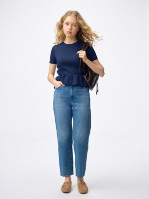 Straight Ankle Jeans  Long Length 