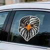 Reflecterende Adelaarsogen USA Vlag Sticker Patriotische Auto Sticker met 3D Effect Hoge Zichtbaarheid Dag & Nacht Weerbestendig Vinyl voor Auto Vrachtwagen SUV