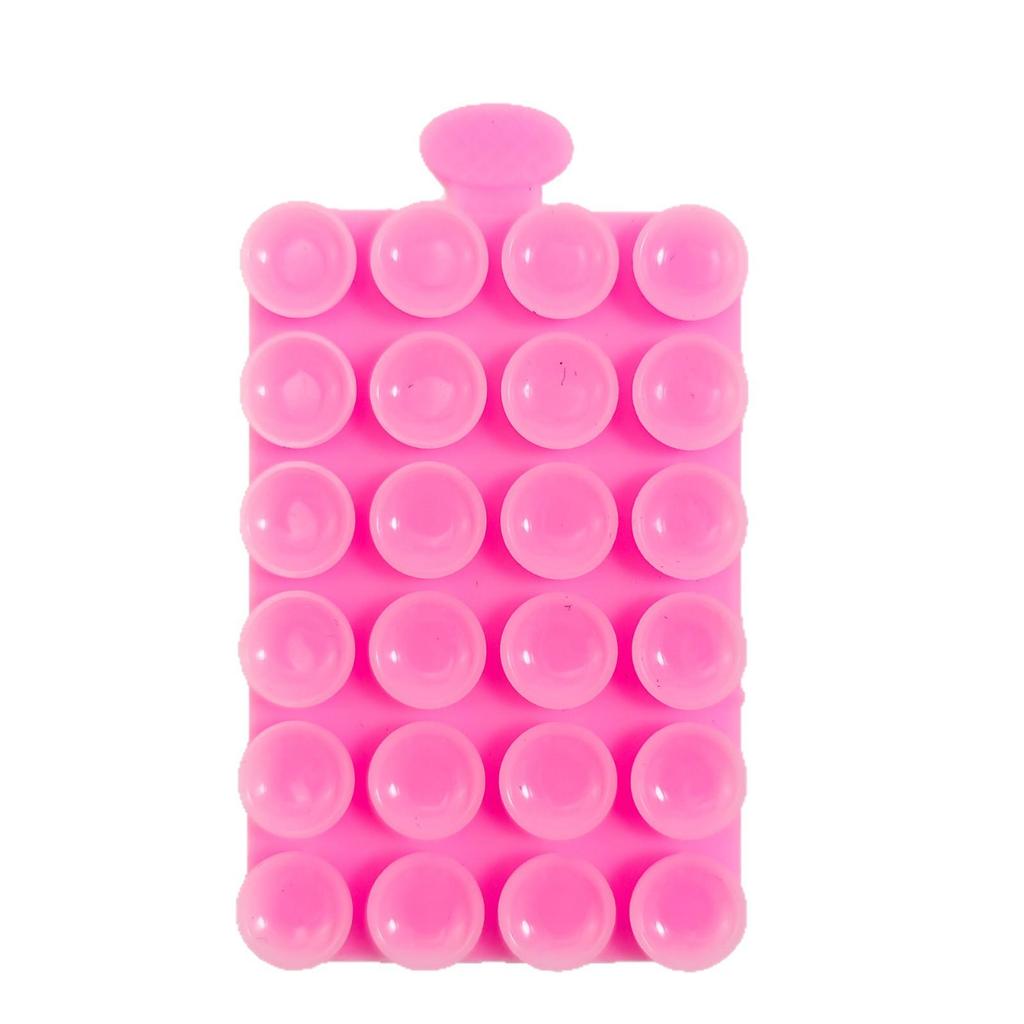 24-Piece Double-Sided Thick Silicone Suction Cups for Phone/Tablet Car Mount