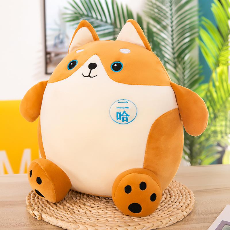 Latest Lovely Soft Dog Plush Pillow Doll Stuffed Pet Doll Animal Husky Toy Infant Sleep Pillow Accompany Gift Idea ideal for Girlfriend Boy Kid