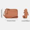 Vintage PU Leather Short Wallet With Zipper Coin Pocket Multiple Card Slots And Wrist Band Casual Portable Card Clip