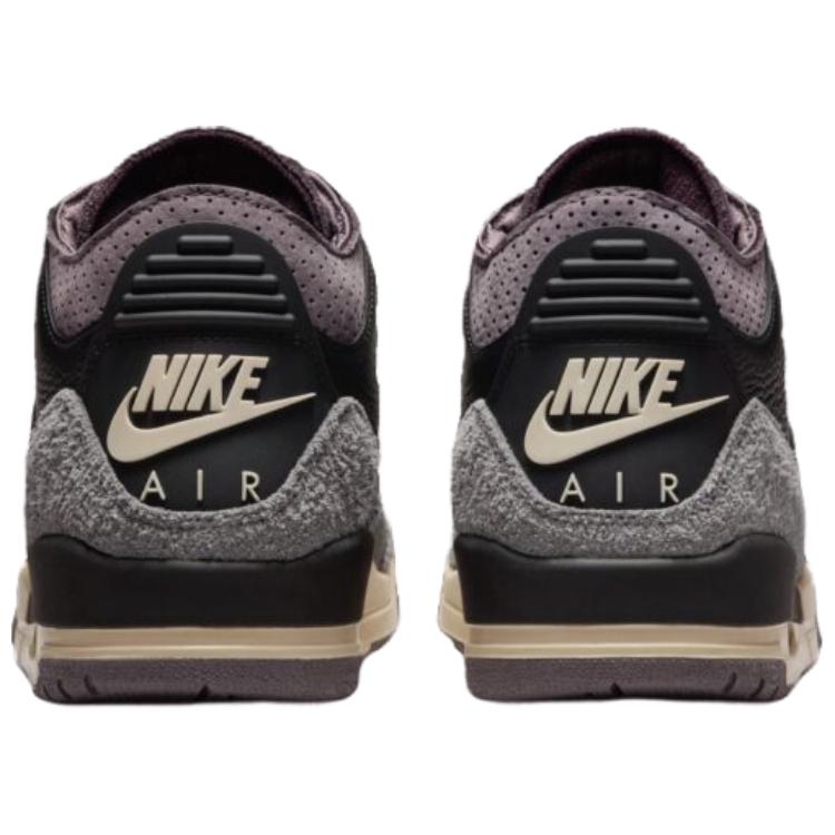 A Ma Maniére x  Air Jordan 3 Retro Sen Uyurken Kadın Spor Ayakkabıları Siyah Düz-Kalay Mor-Cevher FZ4811-001