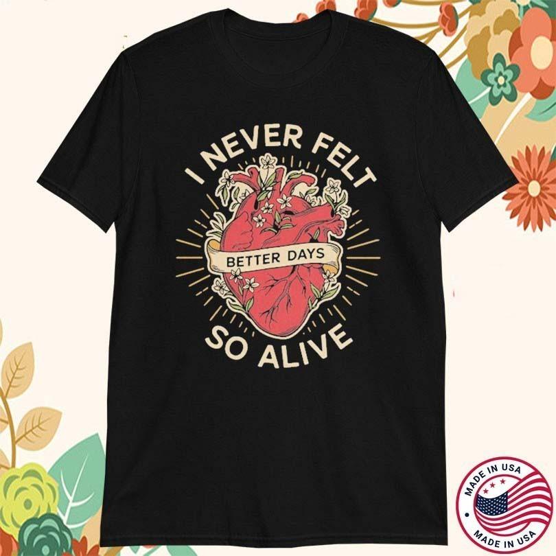 Yellowcard Better Days I Never Felt So Alive Heart T-shirt BT1468 Unisex T-Shirt XXXXL