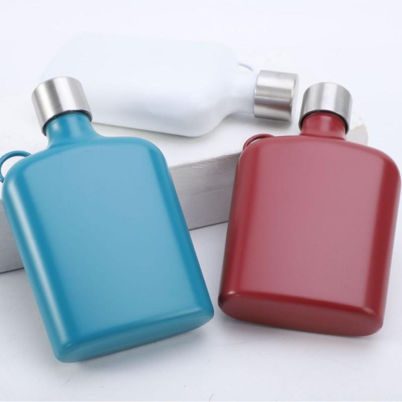 304 Stainless Steel Flask Portable Outdoor Pocket With Ear Camping Hiking