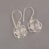 Natural Rose Quartz Gemstone 925 Sterling Silver Jewelry Handmade Earrings1.40" EE-56-19