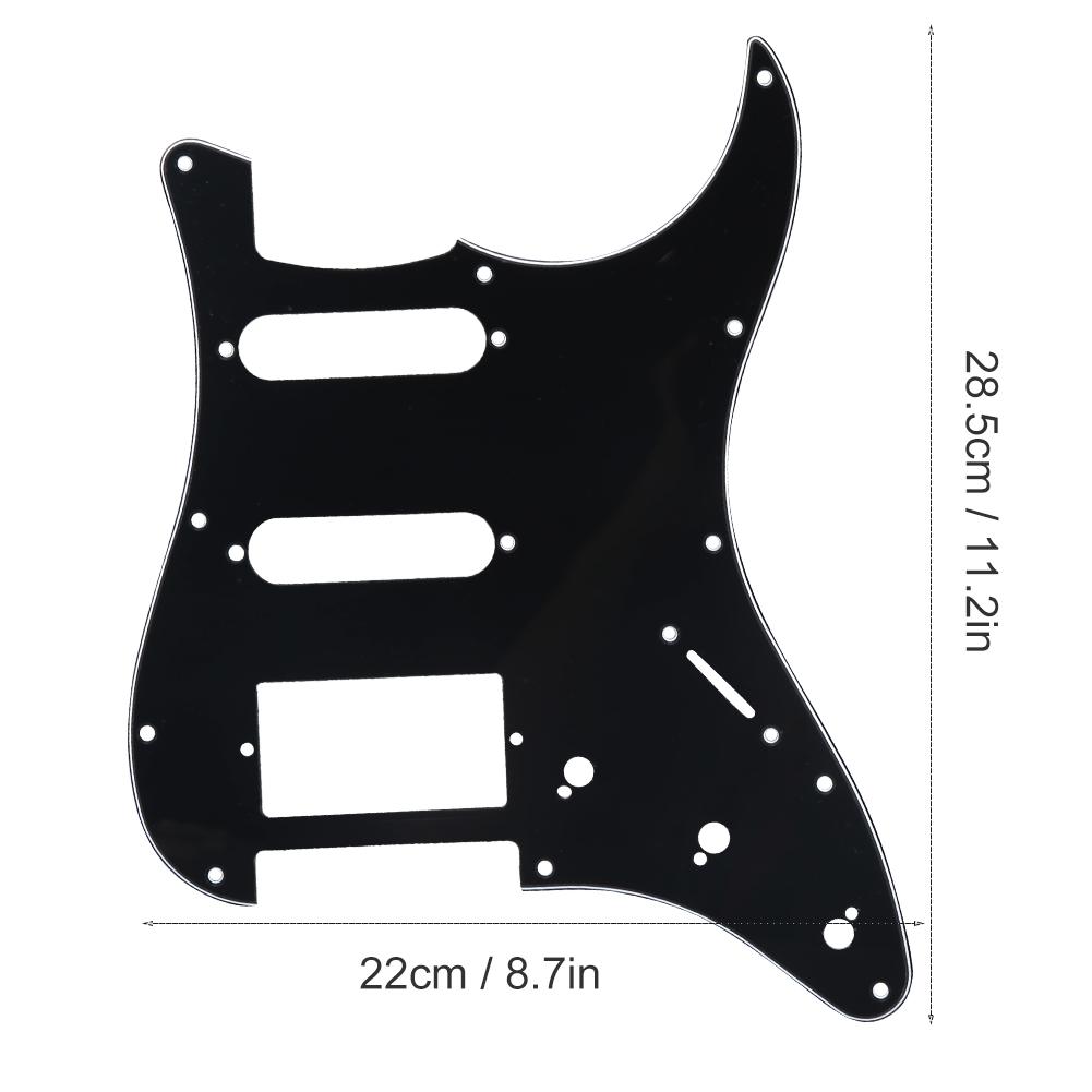 Quality 11 Holes Electric Guitar SSD Pickguard Accessory for ST SQ SSH Guitars(Black)