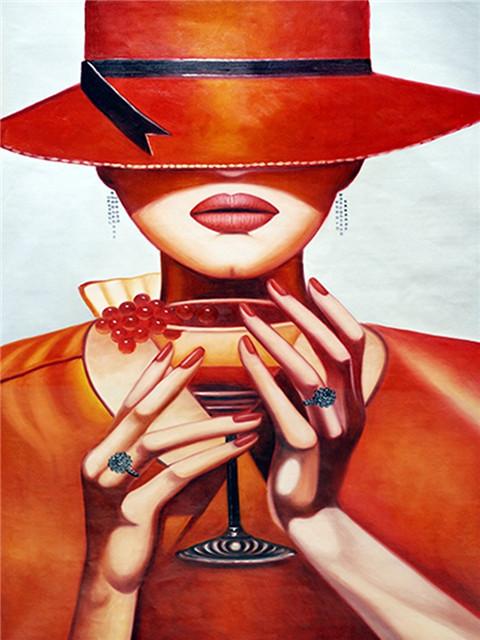 Tam Yuvarlak/Kare Matkap Elmas Nakış Şapka Kadın Mozaik El Yapımı Hediye Elmas Boyama Portre Mozaik İğne Ev Dekor