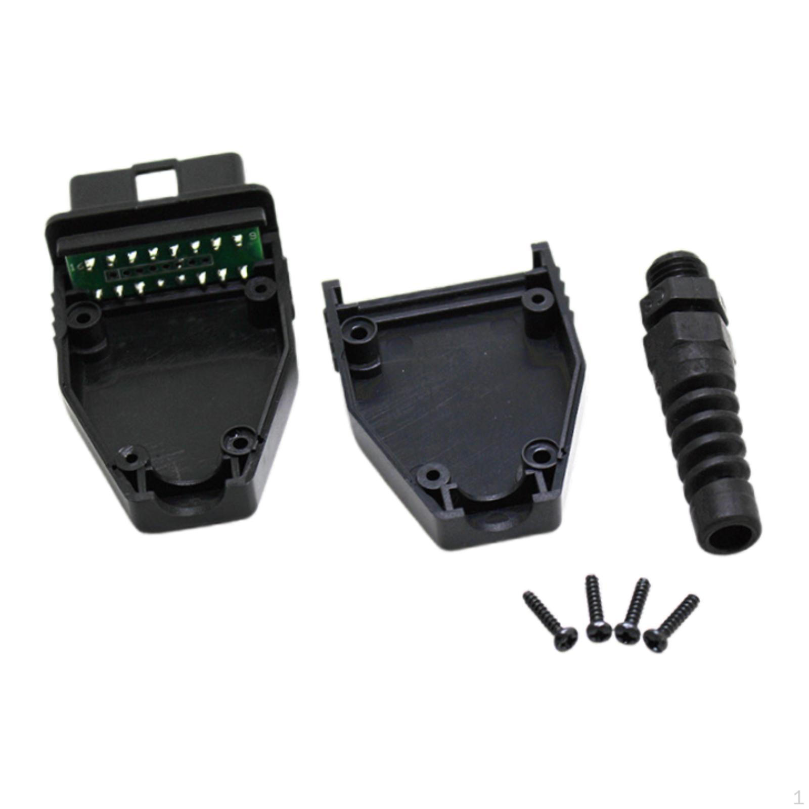 

OBD2 Male 16Pin Adaptor Plug Black II Small Size J1962 Connector