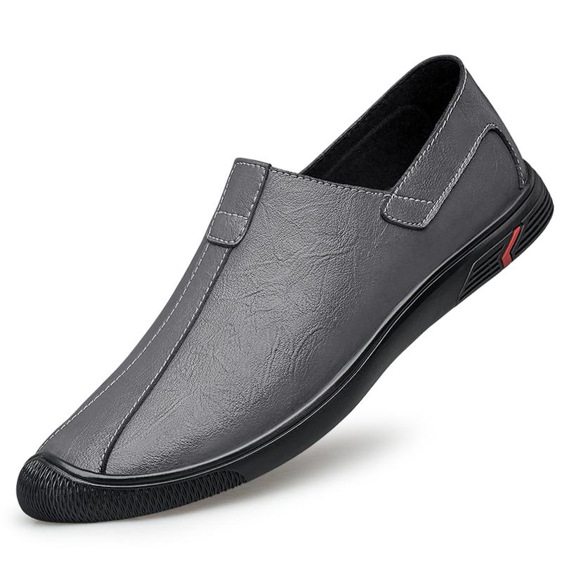 Genuine Leather Men Loafers Moccasins Men Business Dress Shoes Handmade Leather Shoes Men Flats