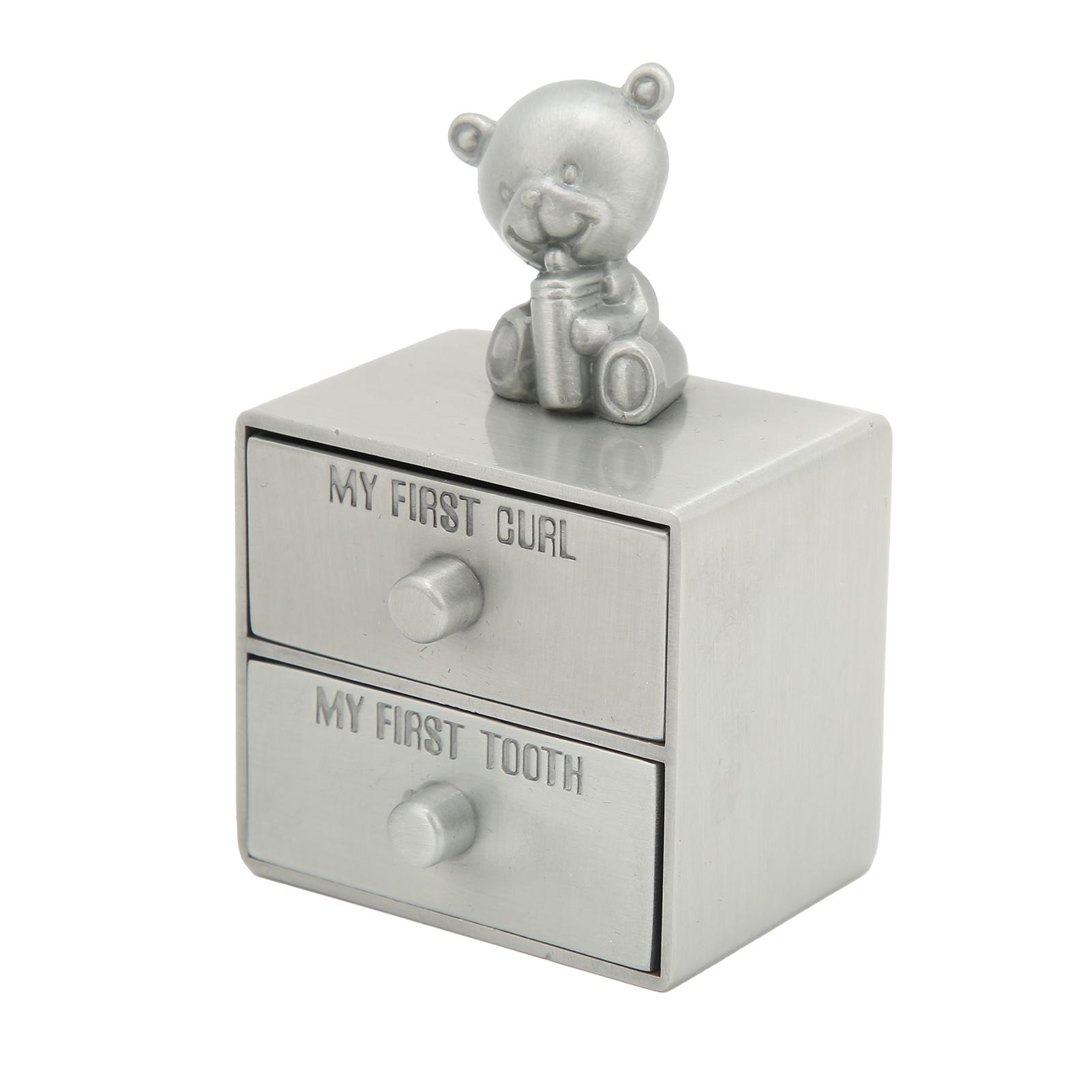 Tooth Box Metal Cute BearShape Storage Case with 2 Drawers for Children Growth Memorial Gift 1980₽