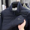 Men's Velvet Patchwork Jacket - Autumn/Winter Lightweight Cotton with Stand Collar, Wool Berber Fleece, Casual Fashion