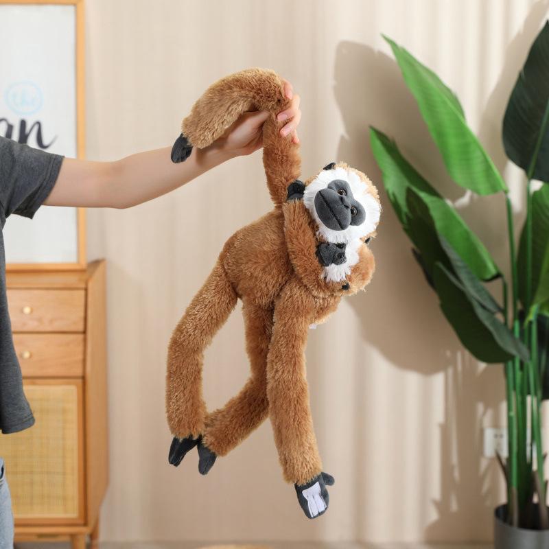 Cartoon Long-Armed Monkey & Baby Orangutan Lemur Sloth Plush Toy for Kids
