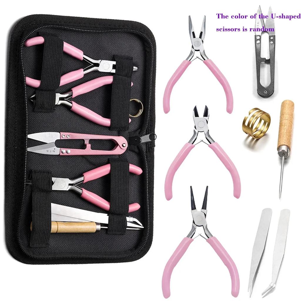 Portable suit Stainless Steel Pliers Tools Round Nose Cutting Wire Pliers For Crafts Beading DIY Jewelry Making Supplies