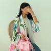 MQ244 Modest Women's Print Cardigan & Headscarf - Casual, Loose Fit for Middle East Style
