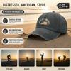 [Vintage Gewaschene Baseballkappe] 2025 Golf von AMERIKA Aufgedruckte Verstellbare Sonnenkappe Atmungsaktiv Streetwear Outdoor-Sport Baseballmütze