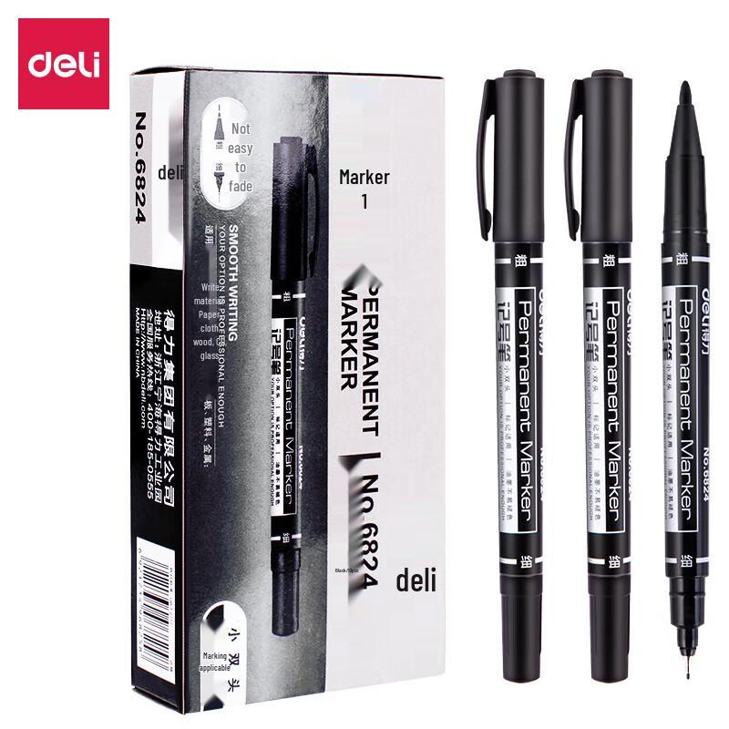 Deli 6824 Sida Dual-Tip Marker Pen
