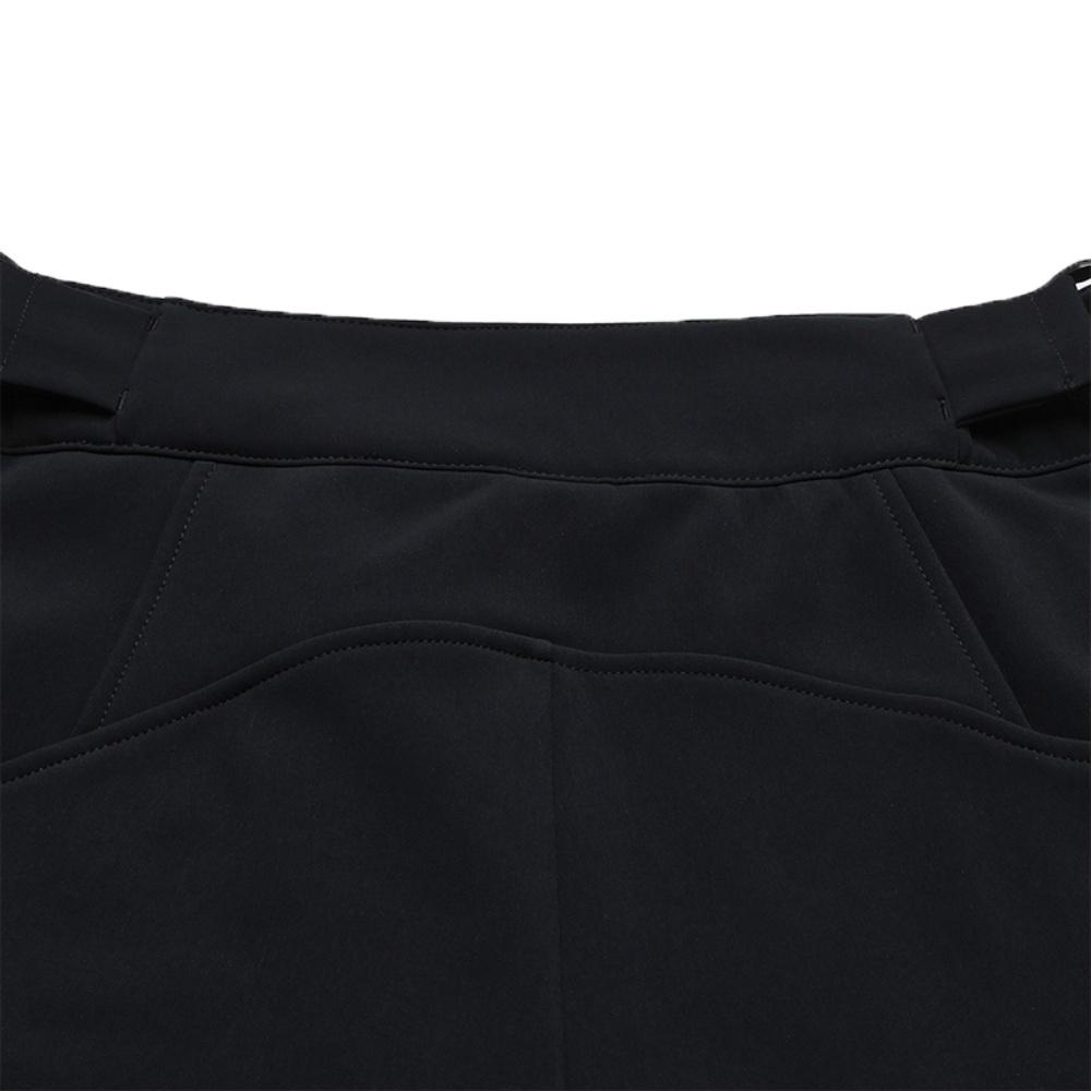 FILA Ski Series Fleece Lined Warm Comfortable Fashion Sports Ski Classic Versatile Woven Casual Pants Men pants Deep-Black A11M546801FBK