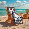 Personalized customized proof beach towel with Mobile Suit Gundam pattern - soft, absorbent,quick-drying,perfect swimming,camping&bathing