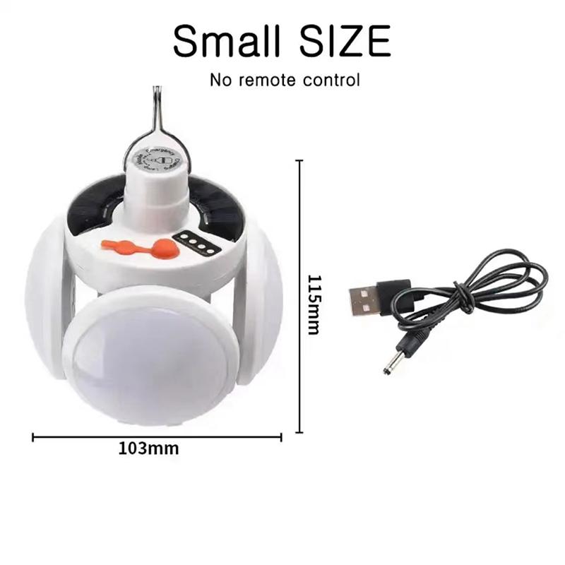Solar Outdoor Folding Light Portable USB Rechargeable LED Bulb Search Lights Camping Torch Emergency Lamp for Power Outages
