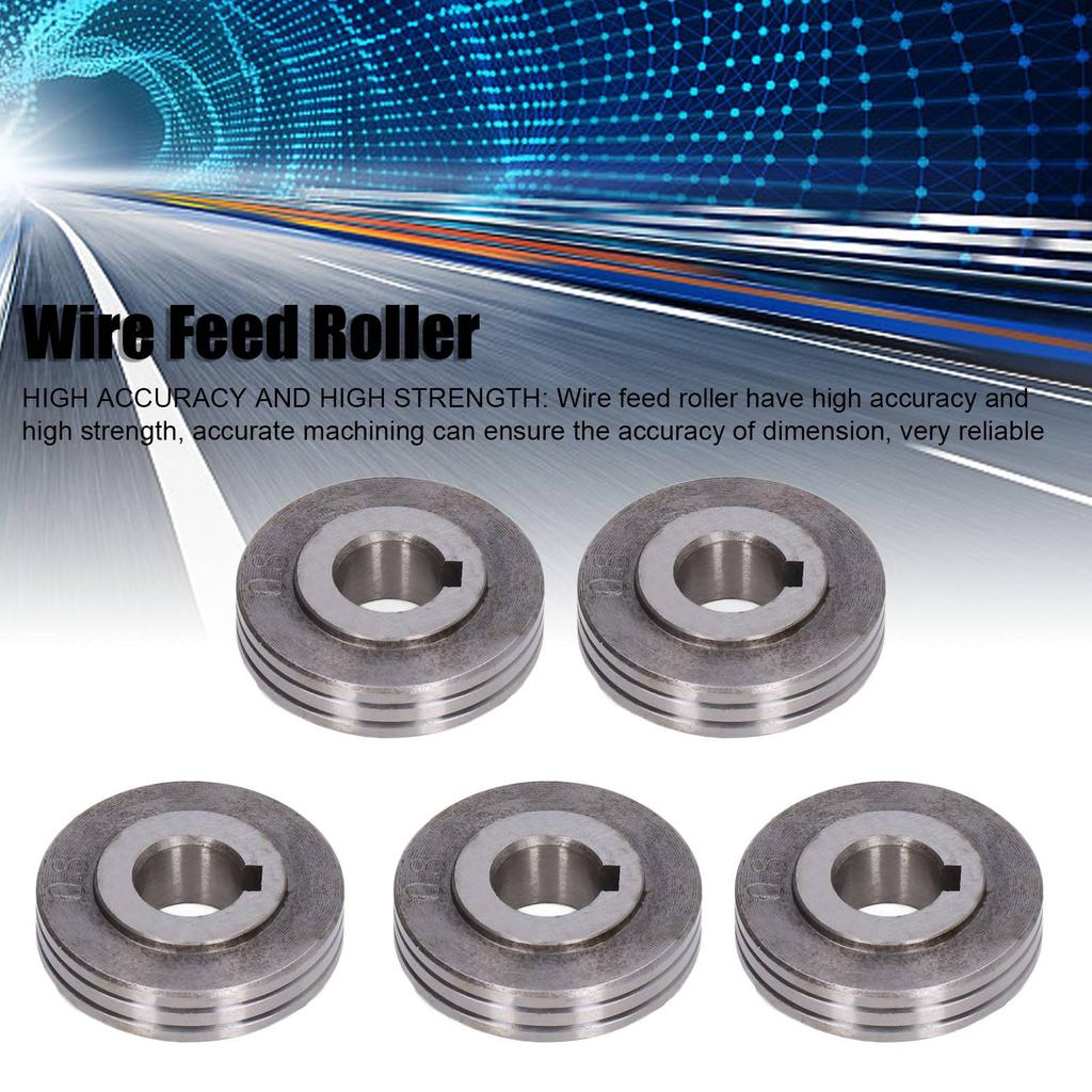 5Pcs Welder Wire Feed Roller 0.8‑1.0mm Groove Feeding Guide Wheel for OTC Welding Machine