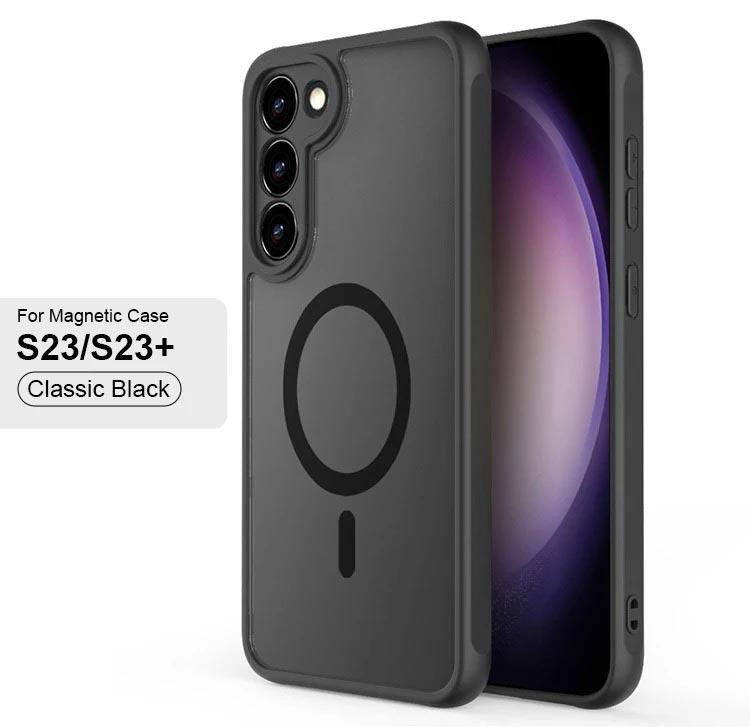 Magnetic Frosted Oil-Feel Phone Case for Samsung Galaxy S25/S24 Ultra/S22 Plus