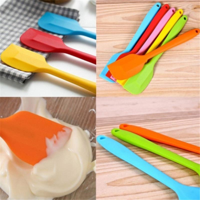 Kitchen Silicone Baking Tool Cake Cream Butter Spatula Mixing Batter Scraper Brush