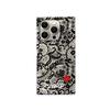 Clear Square Back Tube Case Protection For iPhone 12 14 Pro Max 16 ProMax 13 15 Plus 11 Anti-Oxygen,Black Floral Heart Pattern Casing