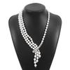Elegant Pearl Pendant Necklace for Women Multilayer Asymmetric Necklace Luxury Charming Party Banquet Jewelry Gifts Daily Wear