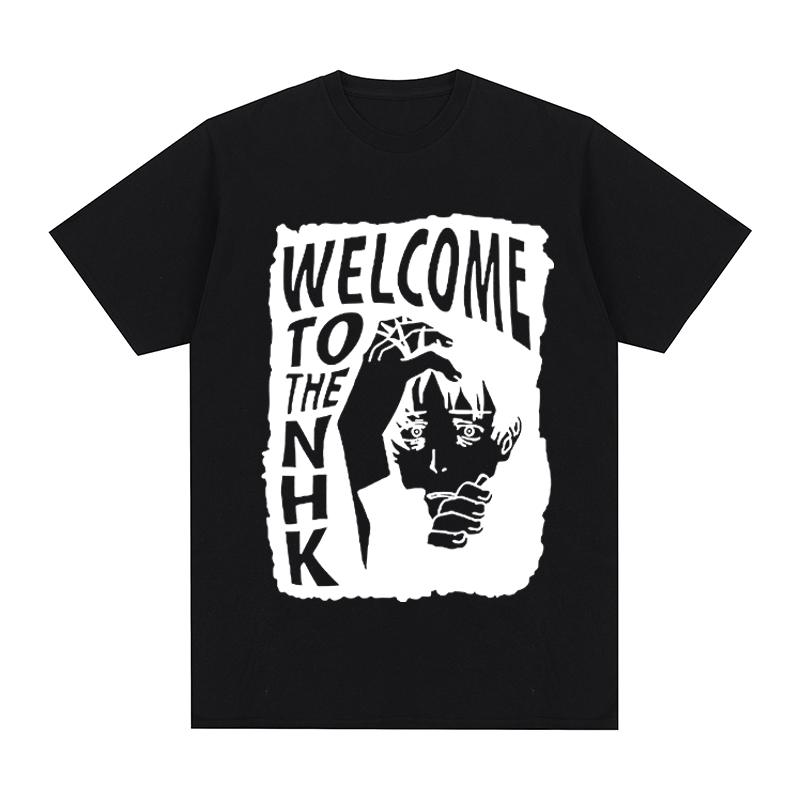 Welcome To the NHK Vintage T-shirt Retro Style Black Female Lovers Cotton Men T Shirt New TEE TSHIRT Womens Tops