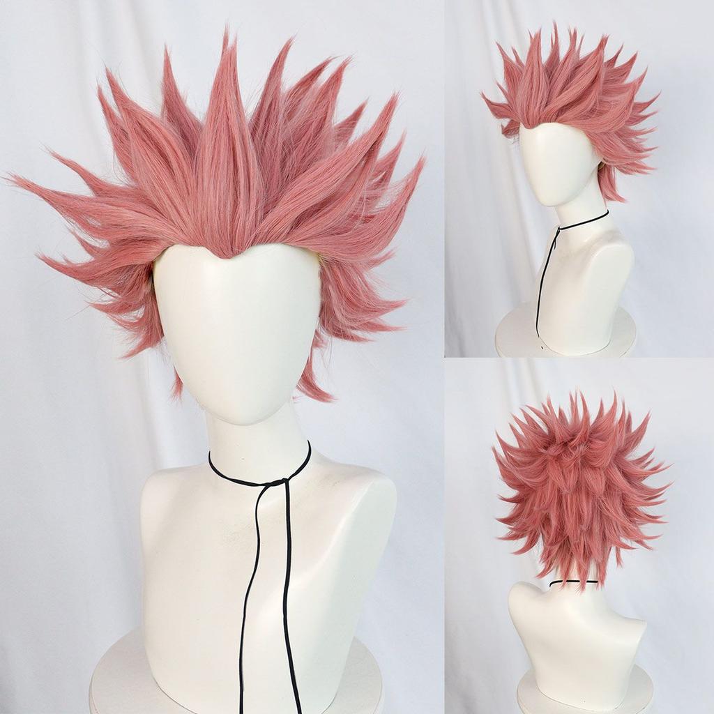 Synthetic Universal Anime Cosplay Wigs, Heat Resistant Wigs, Spiky Layered Short Straight Hair Wigs for Party Halloween Wig