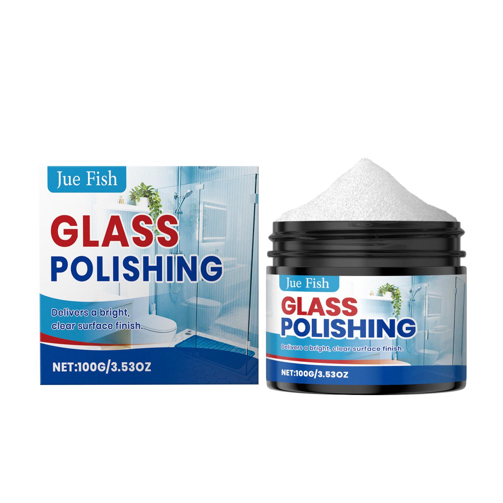 JUE FISH Daily Shine Glass Polish - Multi-Purpose Transparent Surface Cleaner for Home & Commercial Use
