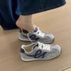 Cowhide Version~ Flat Bottom Casual Sports Shoes Versatile Round Head Retro Women's Lace-up Breathable Board Shoes