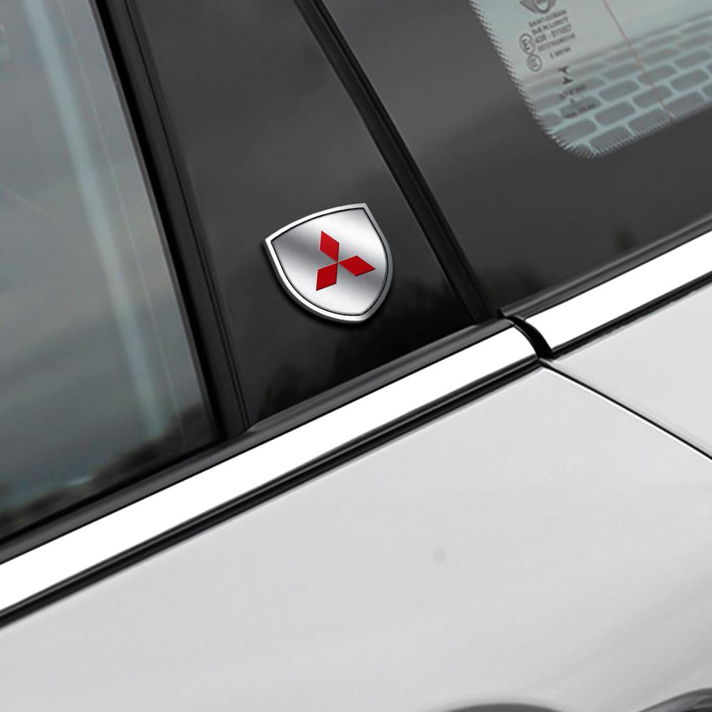 Adesivo per Auto Meta 3D Scudo Portiera Auto Emblema Adesivo per Carrozzeria Auto Per Mitsubishi ASX Lancer Pajero Outlander L200 EVO Lancer EX